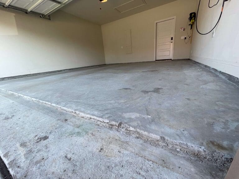 Chemical Damage on Concrete - Garage-floor-coating-cedar-park-tx - Garage-floor-coating-cedar-park-tx