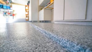 No chemical stains on garage floor coating
