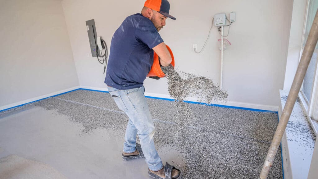 install garage floor coating before move in 3
