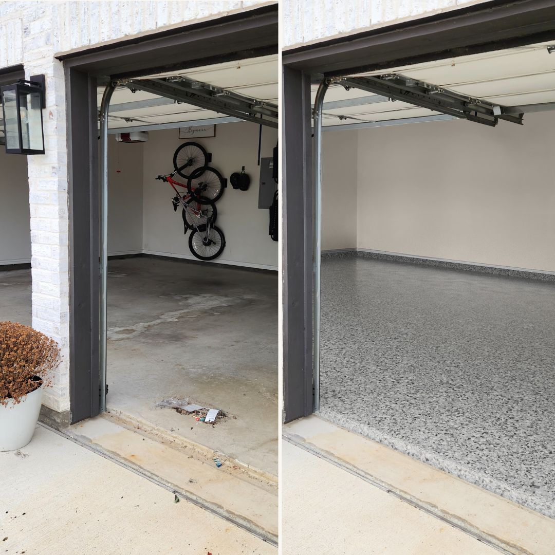 garage floor coating before and after with polyaspartic by mygaragefloors 3