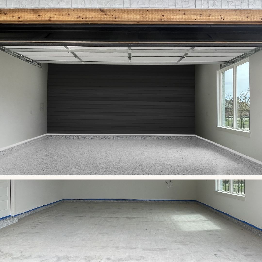 garage floor coating before and after with polyaspartic by mygaragefloors 5