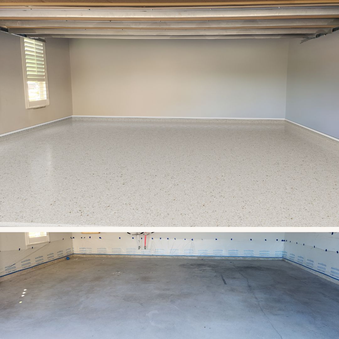 garage floor coating before and after with polyaspartic by mygaragefloors 6