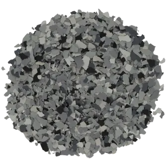 Nightfall garage floor flake color - polyaspartic full flake finish