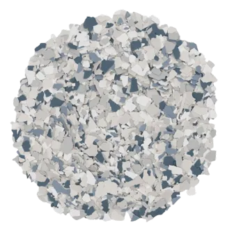 Tidal Wave garage floor flake color - polyaspartic full flake finish